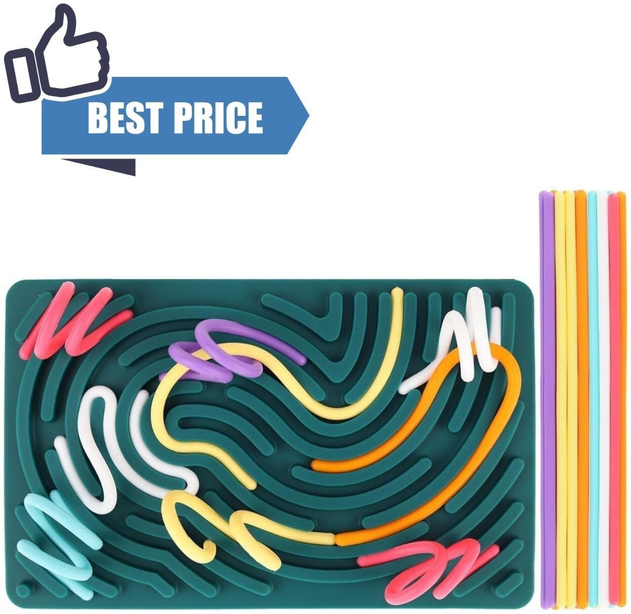 glenston Double Sided Sensory Maze Board Silicone Learning Activity Toy for Boys & Girls Board Game Accessories-picture-5