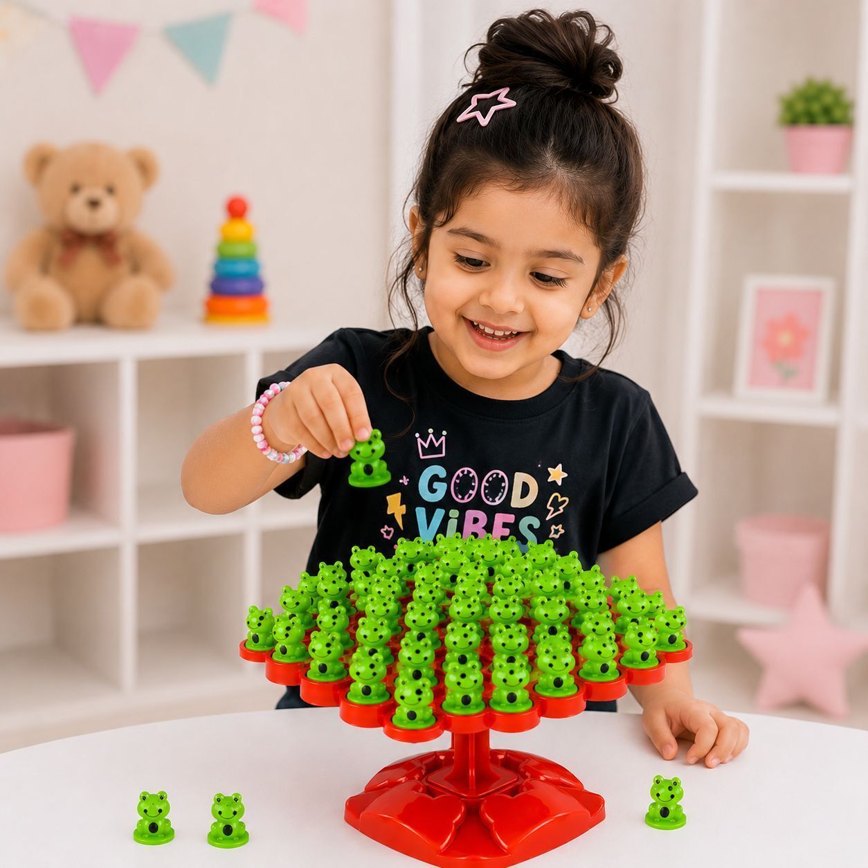 50 Pcs Frog Tree Balance Stacking Board Game For Kids Educational & learning Toy-image-10