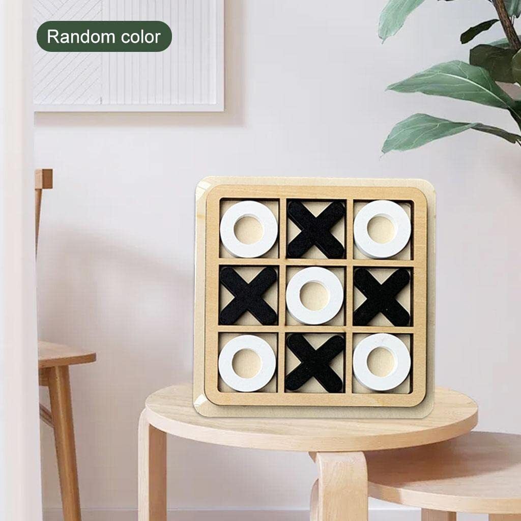 banqlyn Wooden Tic Tac Toe Game Board | Classic XOXO Puzzle Toy for Kids & Adults Party & Fun Board Game-picture-28