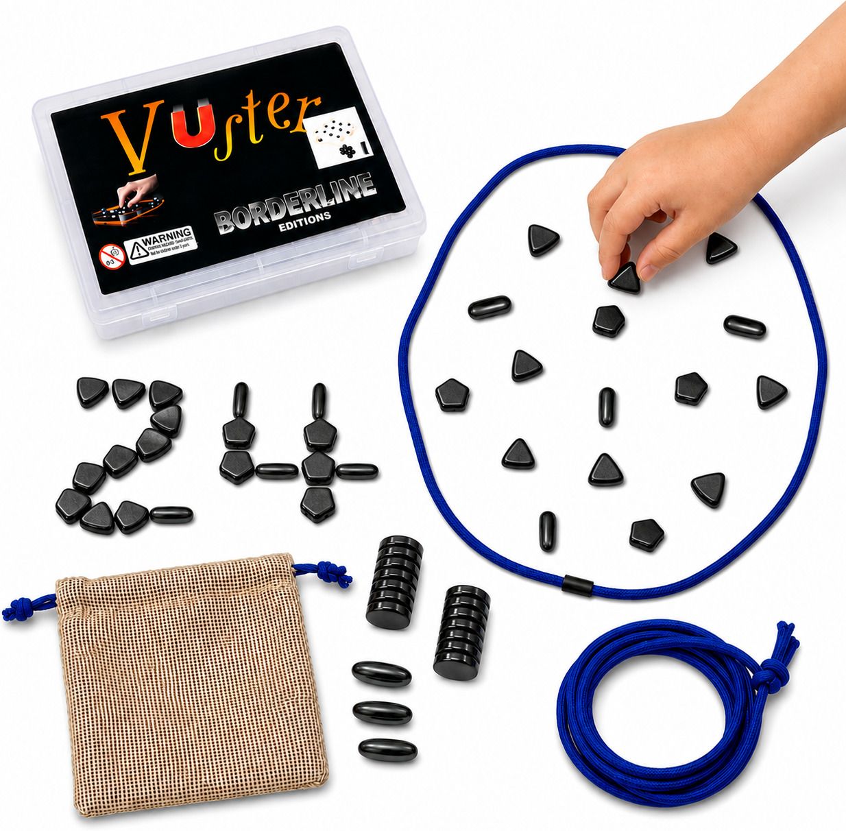 Magnetic Strategy Game 24 Magnets with Rope | Family Board Game for Kids Educational Board Games-image-40