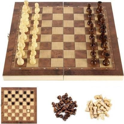 Folding Chess Set - Handmade Game Board with Storage, Perfect for Adults 6 cm Chess Board-image-16
