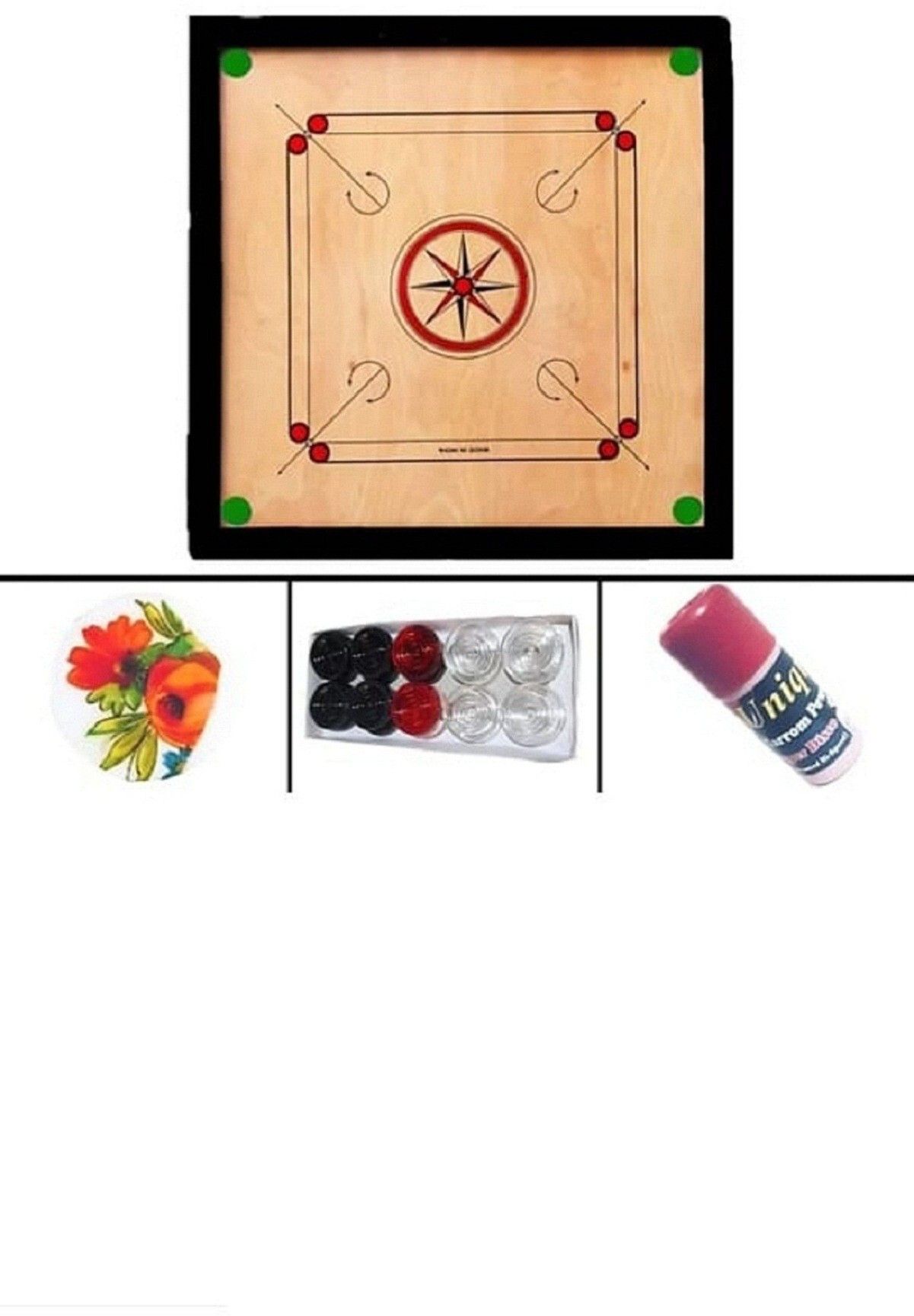 houseofcommon classic Medium Size Carrom BoardS( 26' Inch) with Coins, Striker and Powder 66.04 cm Carrom Board-picture-23