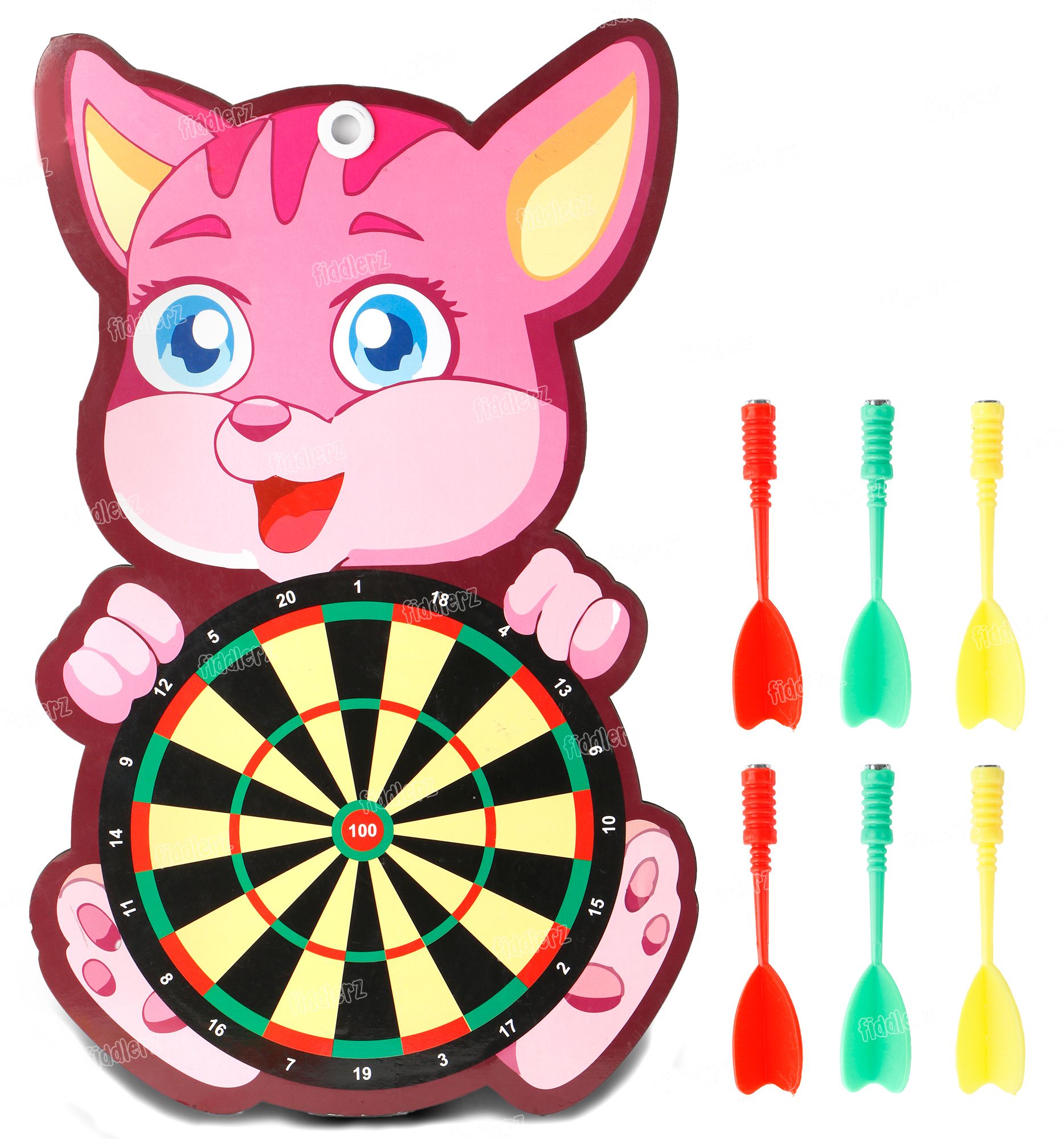 Dart Board Game Set with 6 Dart Portable Hanging Toy for Kid (Rabbit DartTarget) 46.3 cm Dart Board-image-43