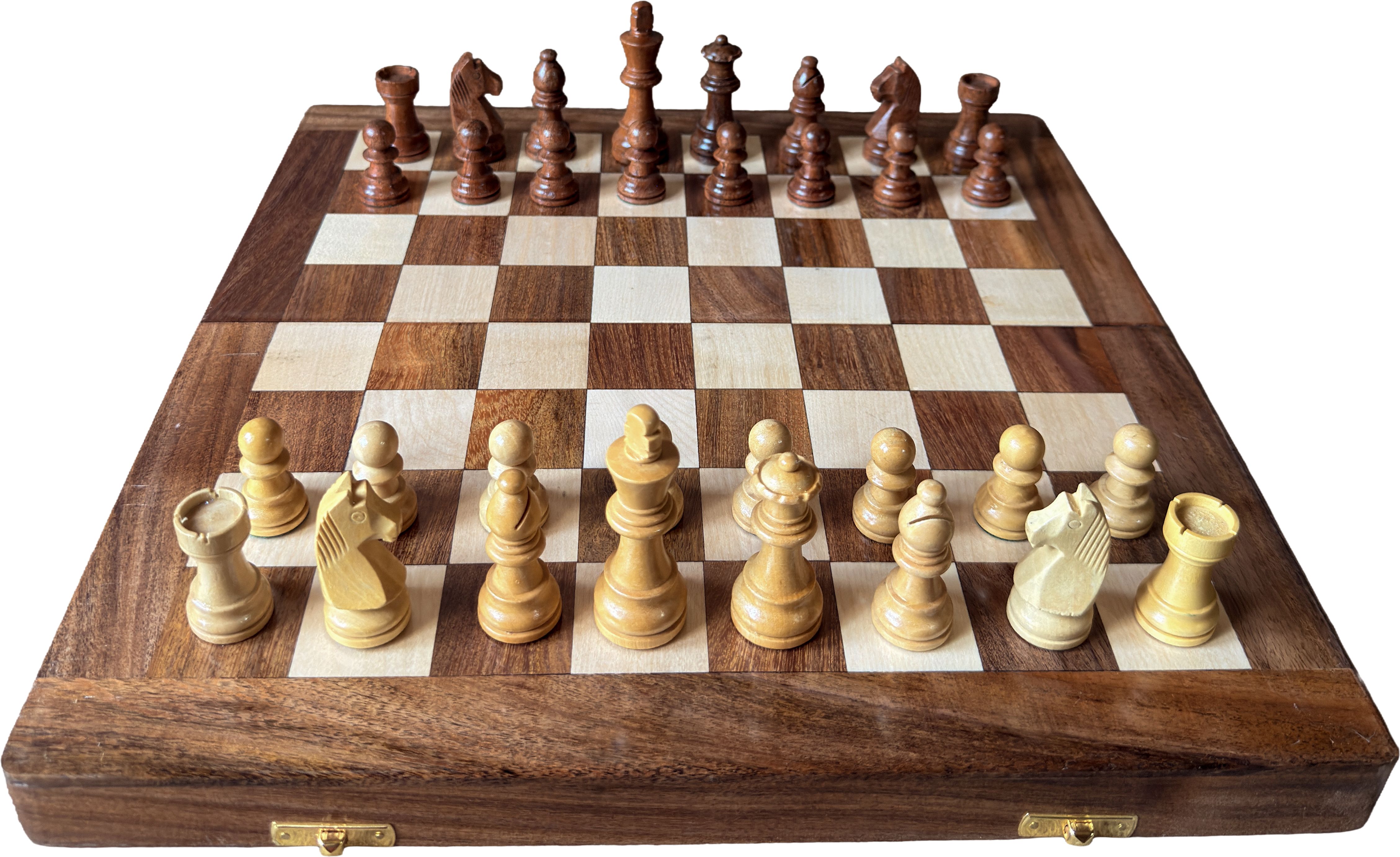 14X14 INCH MAGNETIC WOODEN CHEES BOARD WITH MAGNETIC PIECES AND EXTRA QUEEN 4 cm Chess Board-image-21