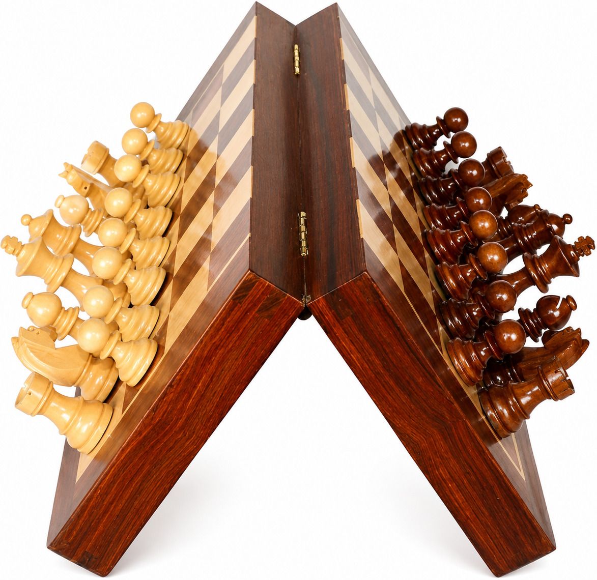 12" x 12" Magnetic Wooden Folding Chess Set for Kids & Adults 30.48 cm Chess Board-image-32