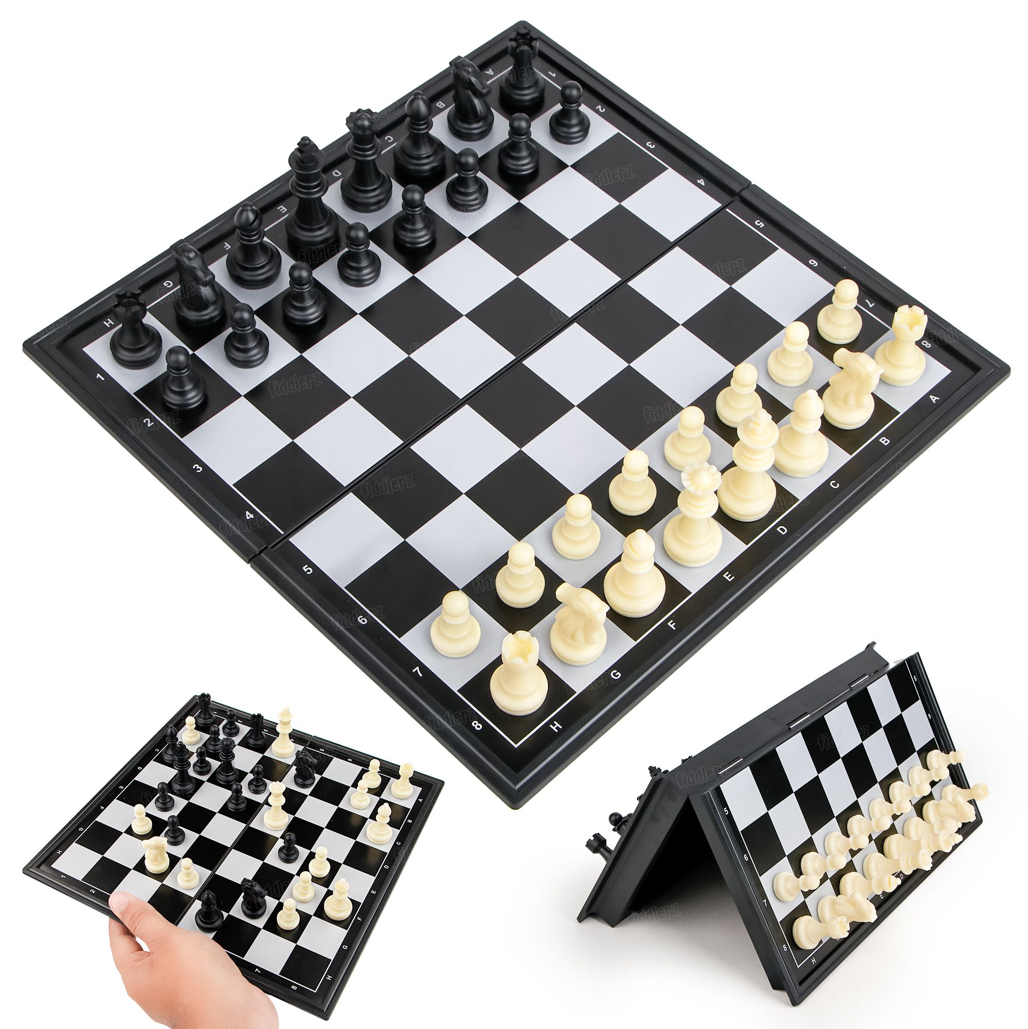 Magnetic Chess Board Game with Magnetic Pieces Portable Chessboard for Kids 2.5 cm Chess Board-image-12