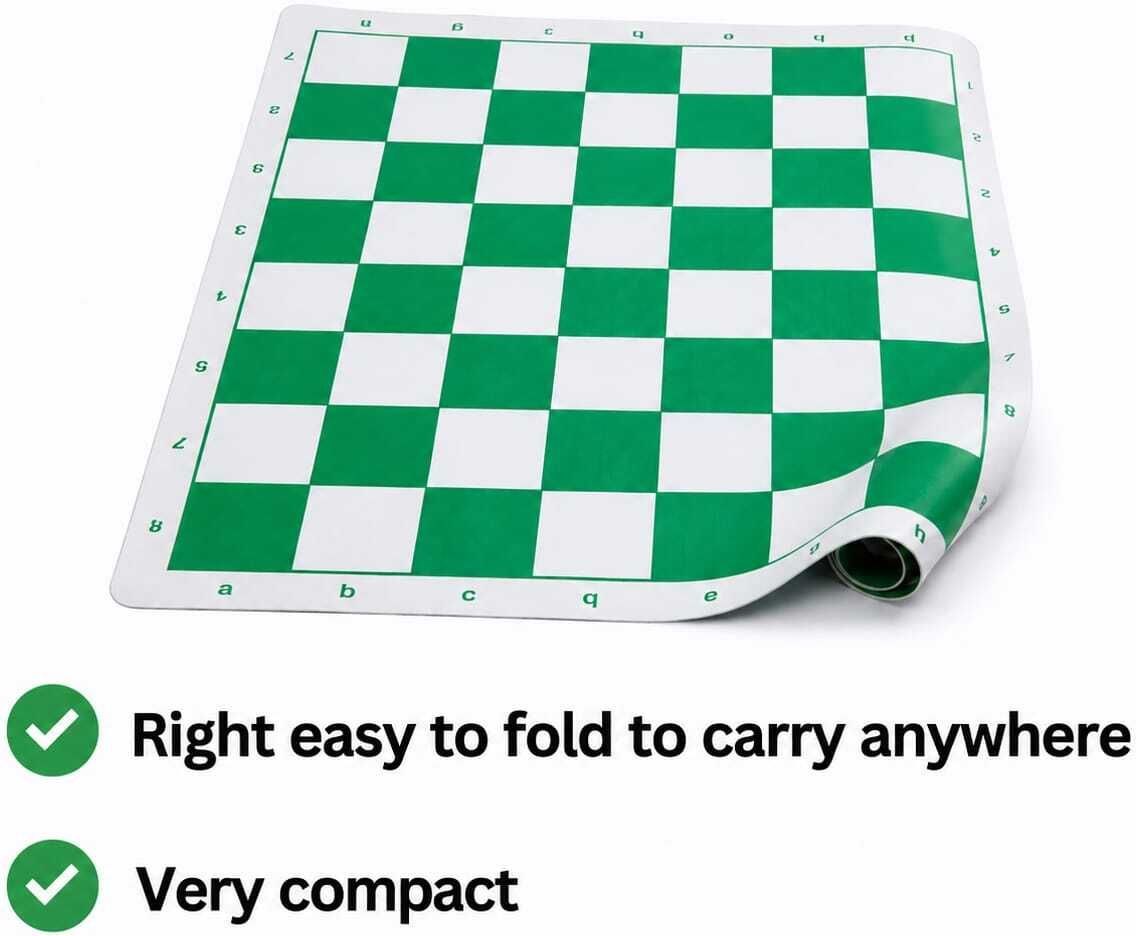 growmore Foldable Chess Mat | Portable Roll-Up Chess Board 45 cm Chess Board-picture-23