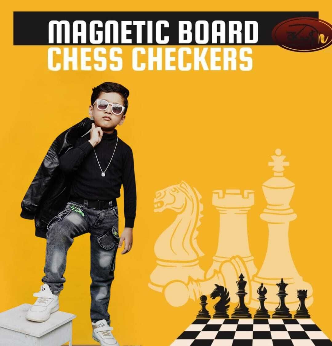 kaash Travel Chess Set with Folding Chessboard Game Educational Toys for Kids Design 4 25 cm Chess Board-picture-27