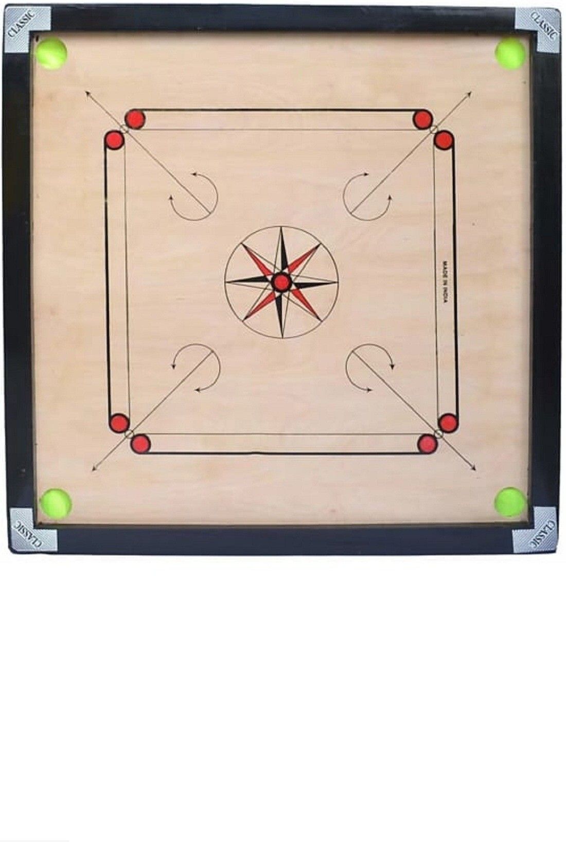 MEDIUM SIZE Carrom Board With 24 Coin Wooden,1 Striker, 1 Powder 1.5 Inches Frame 66.5 cm Carrom Board-image-48