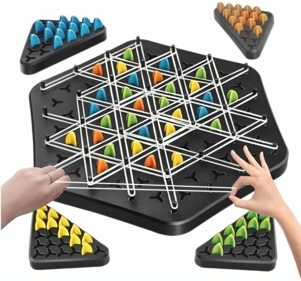 shivay creation Triangle Chess Game Board Games for Kids Adults Family Fun Night Chess Set 8 cm Chess Board-picture-18