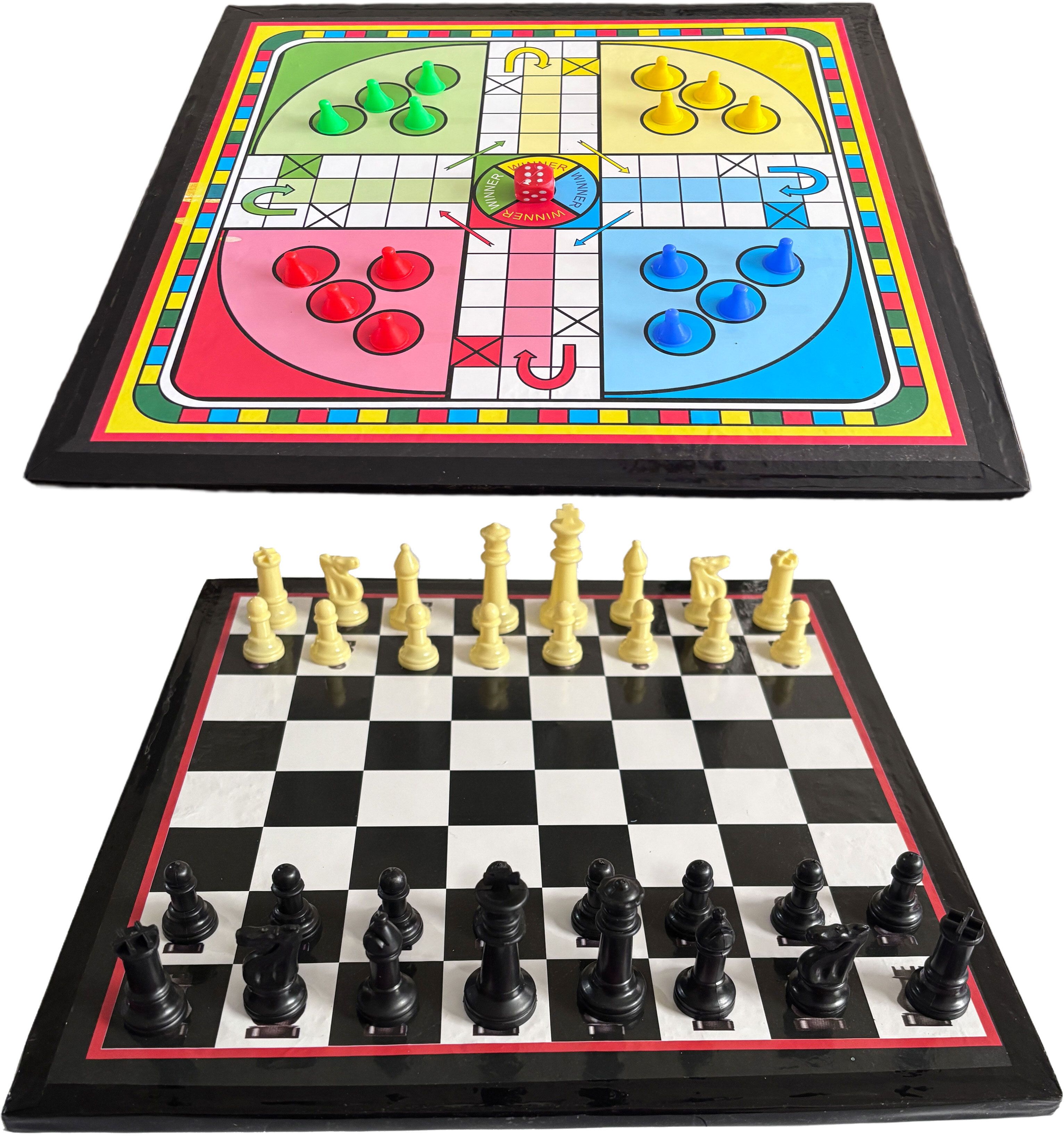 kaushik brothers 2 in 1 Quality Chess and Ludo Board Game | Free Ludo coins, Dice & Chessman 30 cm Chess Board-picture-13