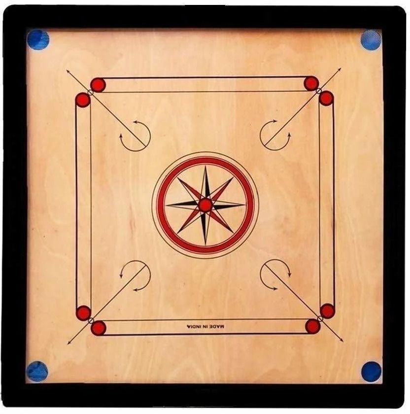 fitdex 32"x 32" inch Carrom Board with 20 Crystal Coins, Striker & 10gm 81 cm Carrom Board-picture-0