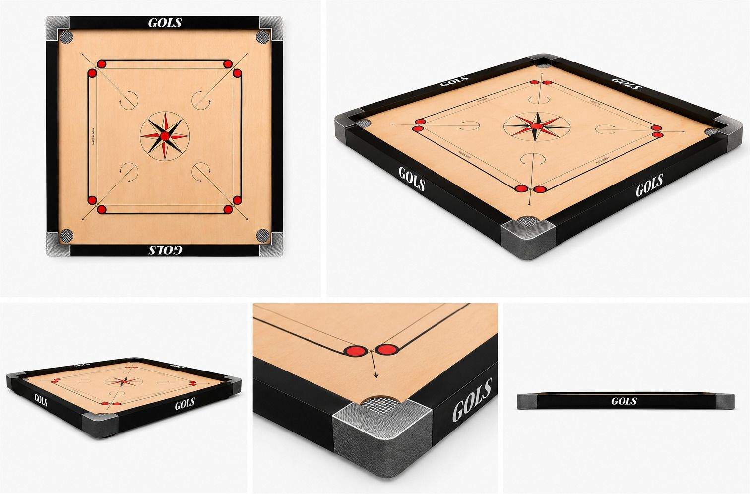 32Inch Carrom Board Smooth Surface, Premium Finish(Free- Coins,Powder & Striker) 10 cm Carrom Board-image-10