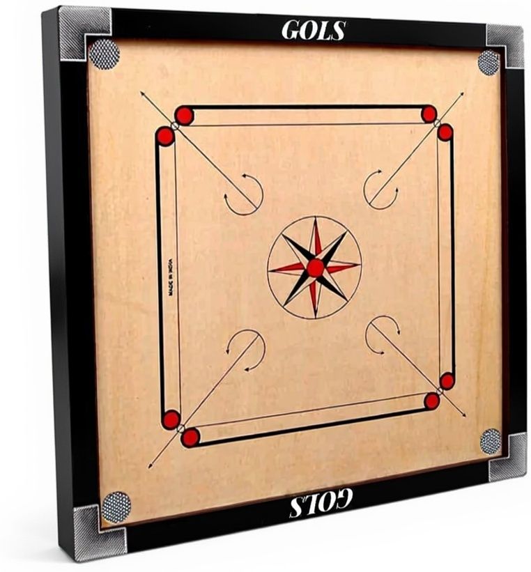 26 Inch Wooden Carrom Board | Smooth Playing Surface | Durable Black Frame 10 cm Carrom Board-image-21