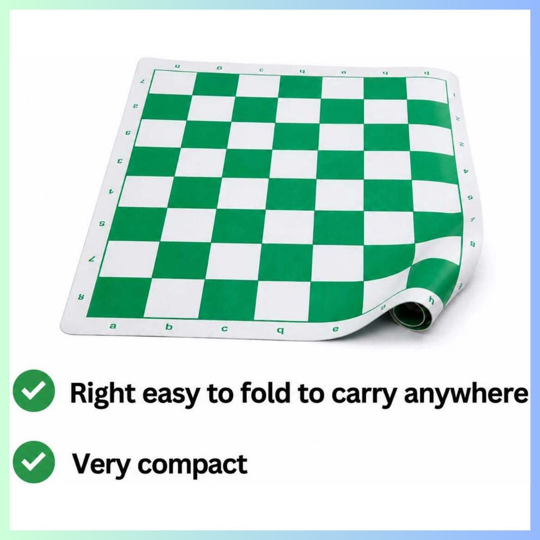 growmore Foldable Chess Mat | Portable Roll-Up Chess Board-005 45 cm Chess Board-picture-31