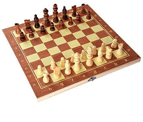 spocco 11x11 Inch Wooden Folding Chess Set with 32 Wooden Pieces Board Game Set 05 2 cm Chess Board-picture-44