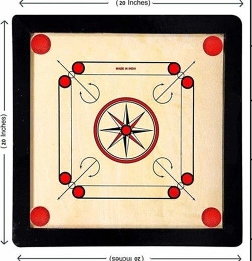 houseofcommon ...20 inch carom.&. coins. and.striker (black) Carrom .Board 56 cm Carrom Board-picture-20