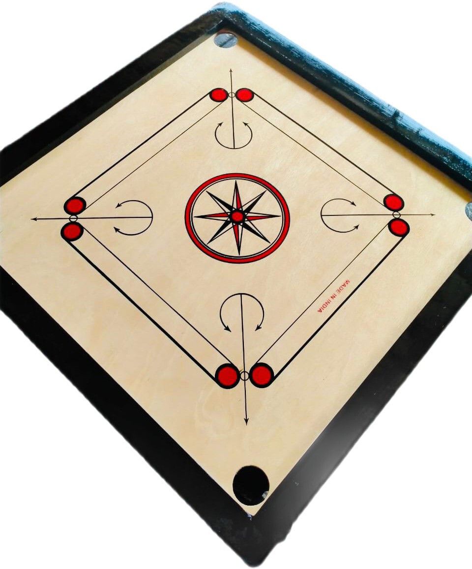 wwar 32 Inch Carrom Large Size With Wooden Coins/Striker/Powder/.".: 80 cm Carrom Board-picture-15
