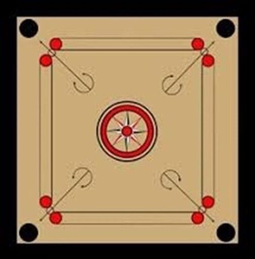 houseofcommon 26,, inch.&. carom.. with. coins. and striker (black) Carrom Board 65 cm Carrom Board-picture-28