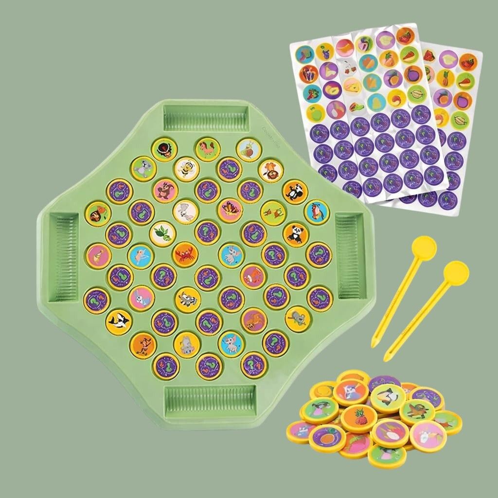 yavrixz enterprise Flipping Chess Memory Match Game Montessori Brain Development Toy Kids Fun-AA-4 3 cm Dart Board-picture-2