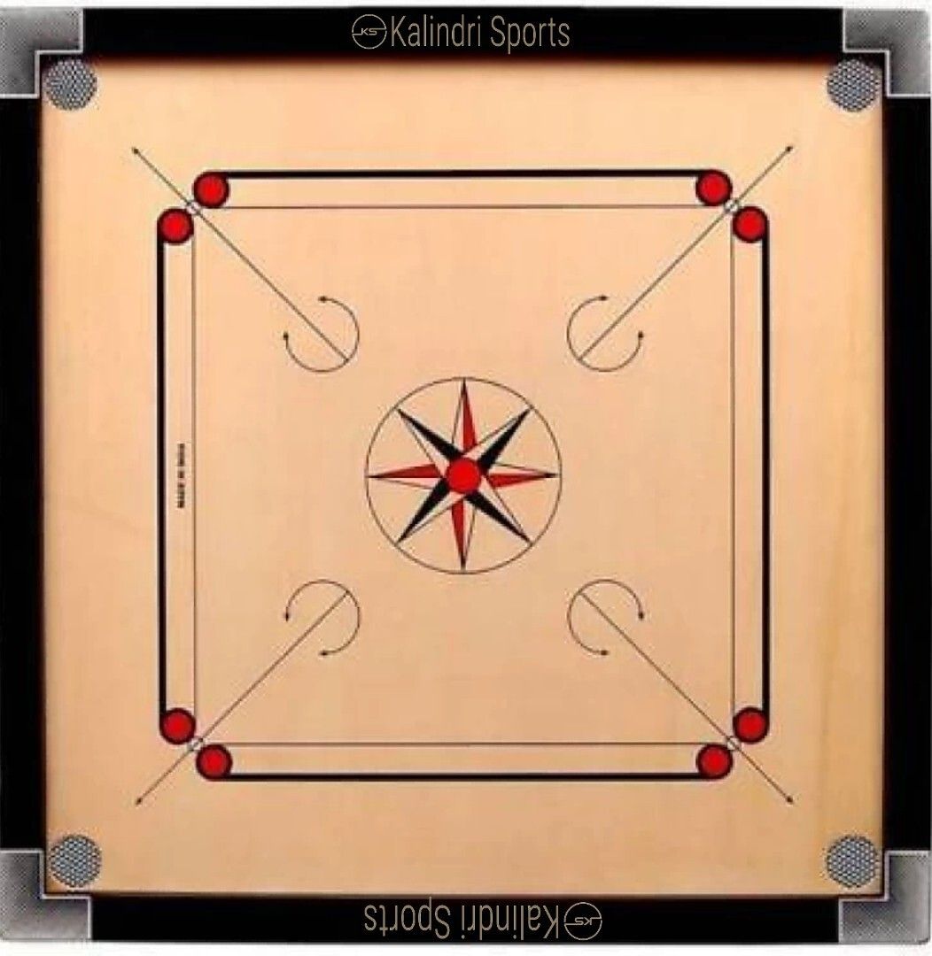 20 × 20 inch with 1.5 inch Frame 4 mm Ply with Free Coins Striker 50.8 cm Carrom Board-image-46