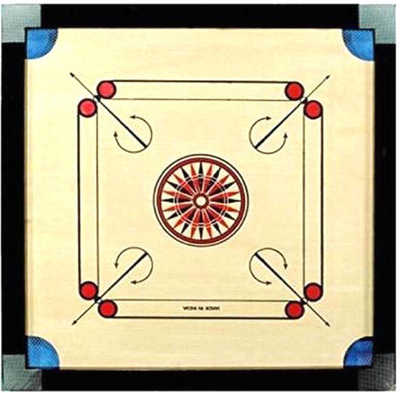 fitdex Premium 32inch Round Pocket with Wooden Coins ,Striker &_Carrom-CD-1242 80 cm Carrom Board-picture-32