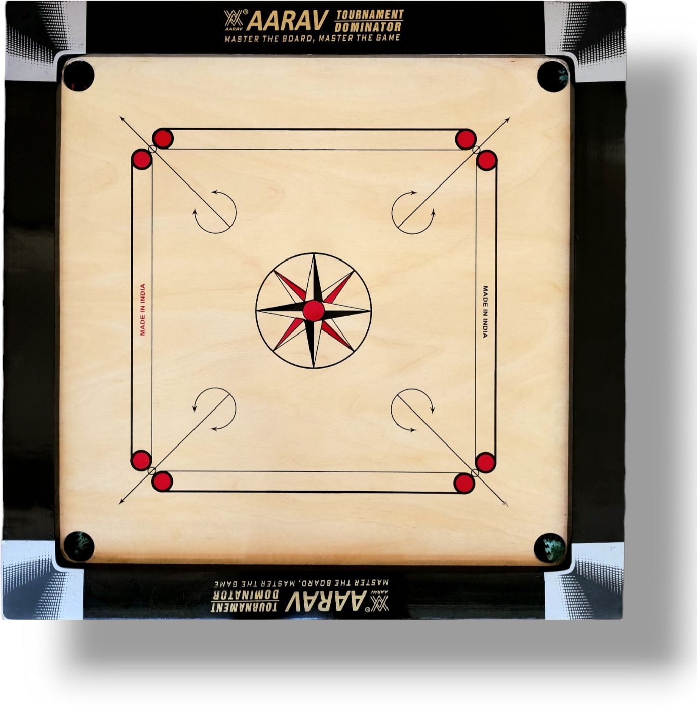 Full 3 Inch Border 6 mm Ply with Coins, Striker, and Disco Powde 3.8 cm Carrom Board-image-29