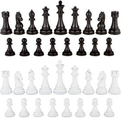 Heavy Duty Super Strong Solid Big Size Chess Set of 32 Plastic Chess Pieces || 11 cm Chess Board-image-6
