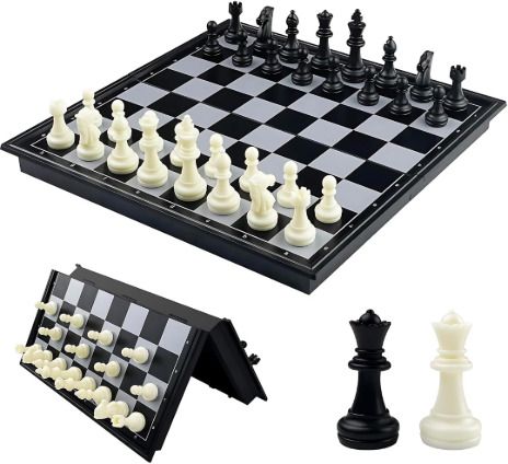 Magnetic Folding Chess Set 10 Inch Travel Portable Board Game 5 cm Chess Board-image-21