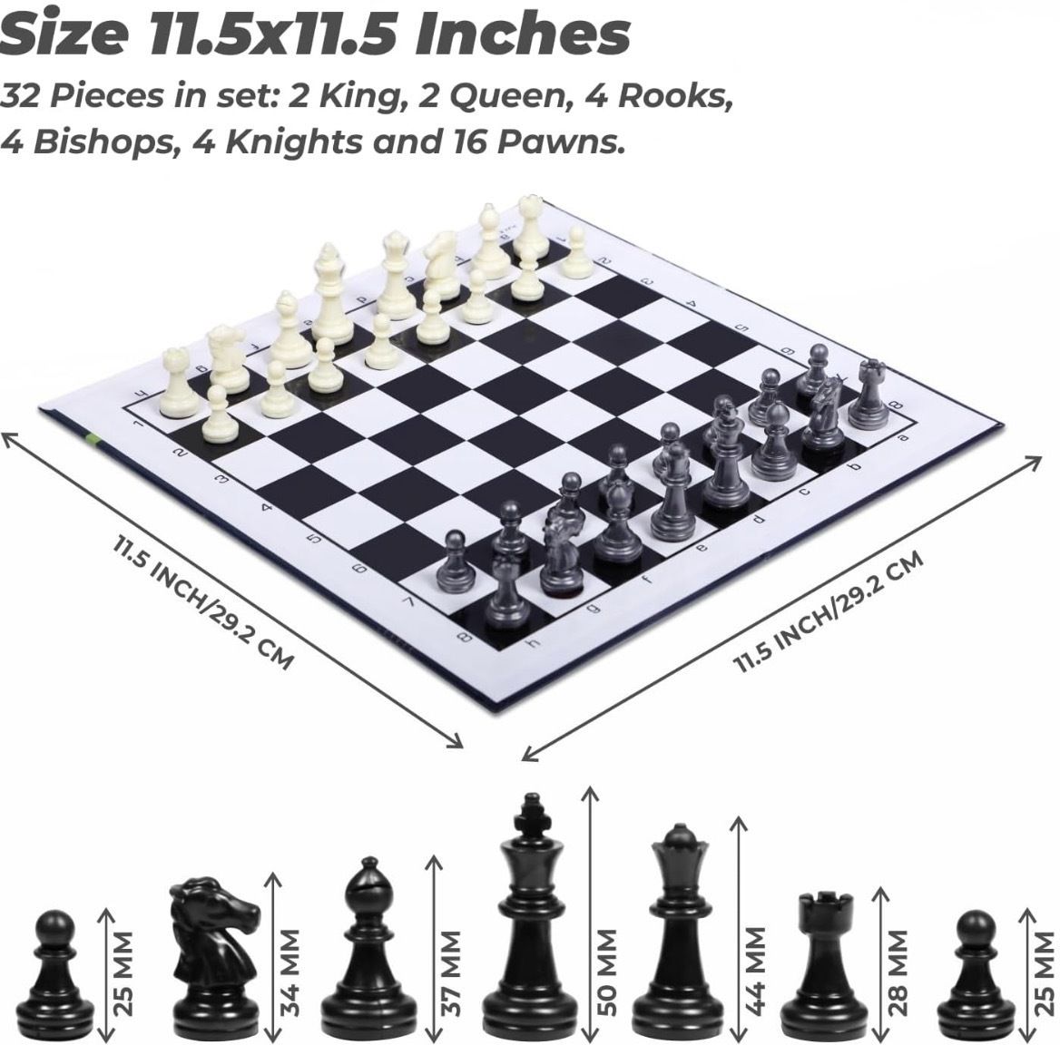 rweiler premium foldable Magnetic chessboard for kids & Adult 1 cm Chess Board-picture-35