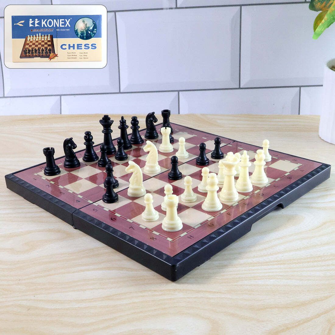 Foldable Magnetic Chess Board Game Set - Travel Friendly 24x24 cm 25 cm Chess Board-image-28