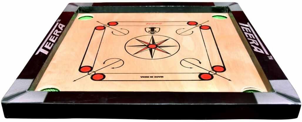 houseofcommon Finish 26 X 26 inches (MediumSize) Carrom Board with Coins, Striker & Powder 5 cm Carrom Board-picture-21