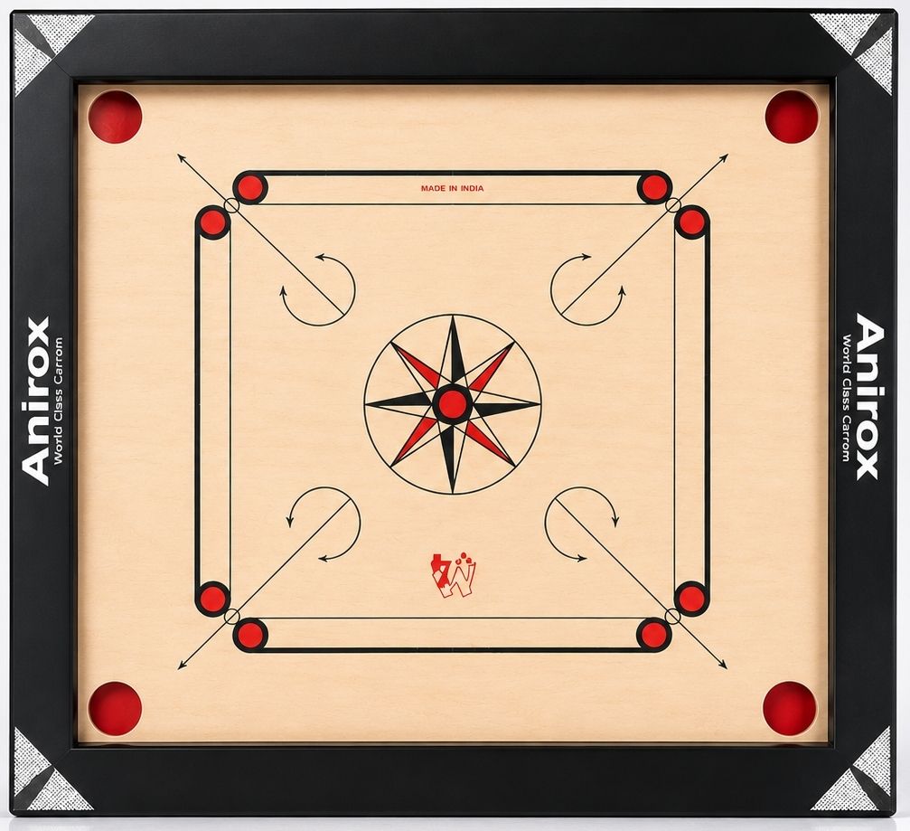 Master Edge 26 medium carrom board coin and striker 60 cm Carrom Board-image-3