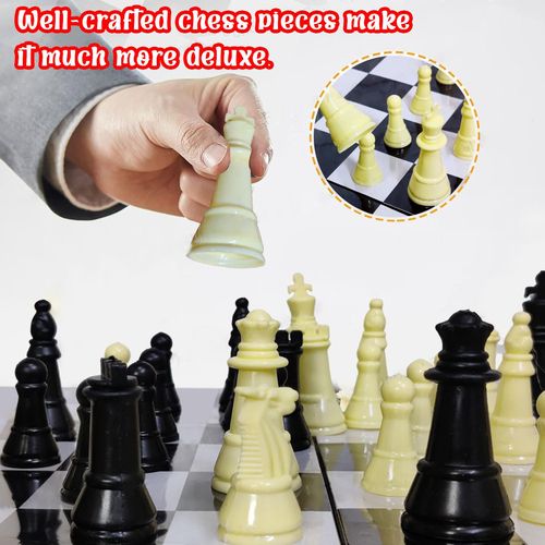 myhoodwink Portable Chess Board Game Set, Travel Chess Set with Folding Board and Chessmen 35 cm Chess Board-picture-28