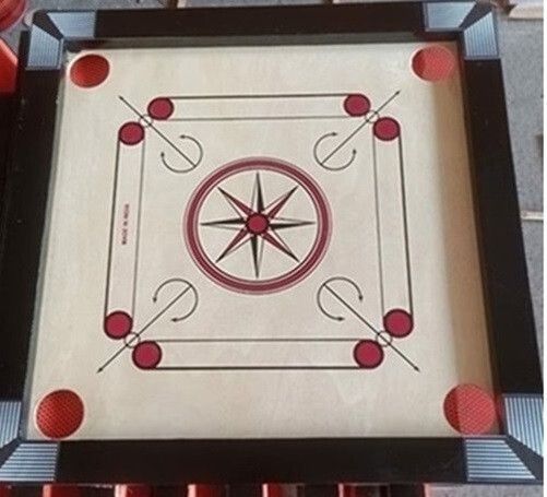 wwar 20. inch. carom.with. coins. and. striker (black) Carrom Board 56 cm Carrom Board-picture-20