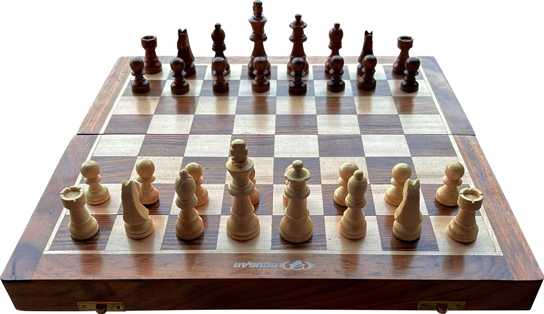 Chess Board Set Wooden 12 X 12 Inch Magnetic Coins Handcrafted Foldable Travel 3 cm Chess Board-image-44