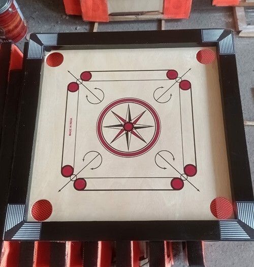 houseofcommon 26,, inch. carom.. with. coins. and striker (black)& Carrom Board . 65 cm Carrom Board-picture-24