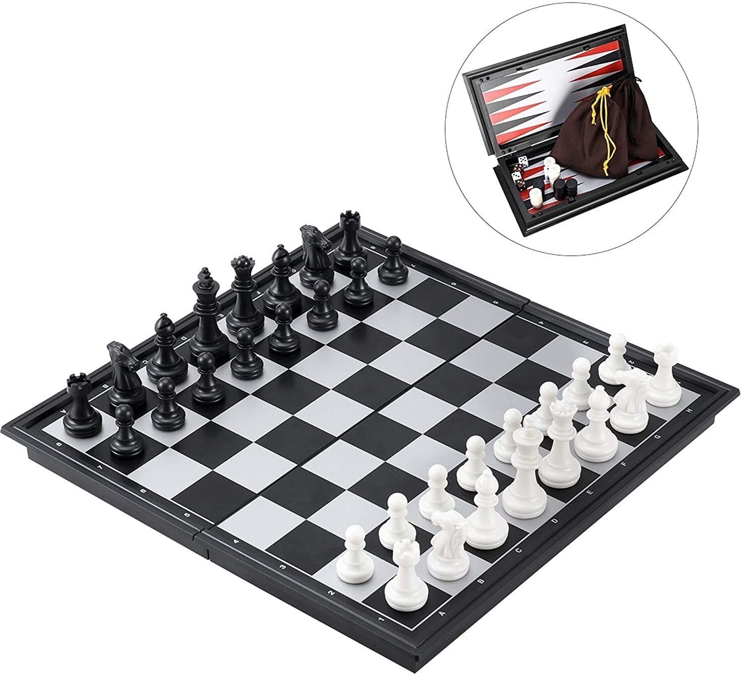 mynxe Magnetic Chess Board Set Game Travel Chess Set Magnetic Chess Set Chess 5 cm Chess Board-picture-1