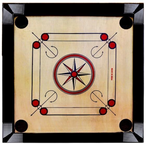 dinzx Classic Wooden Carrom Board 20x20 - Traditional Strike & Pocket Game Set 50 cm Carrom Board-picture-19