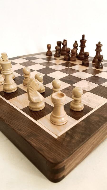 rural routes Wooden Foldable Chess Board - Rosewood Chessboard - Indoor Mind Game (12 Inch) 8 cm Chess Board-picture-25