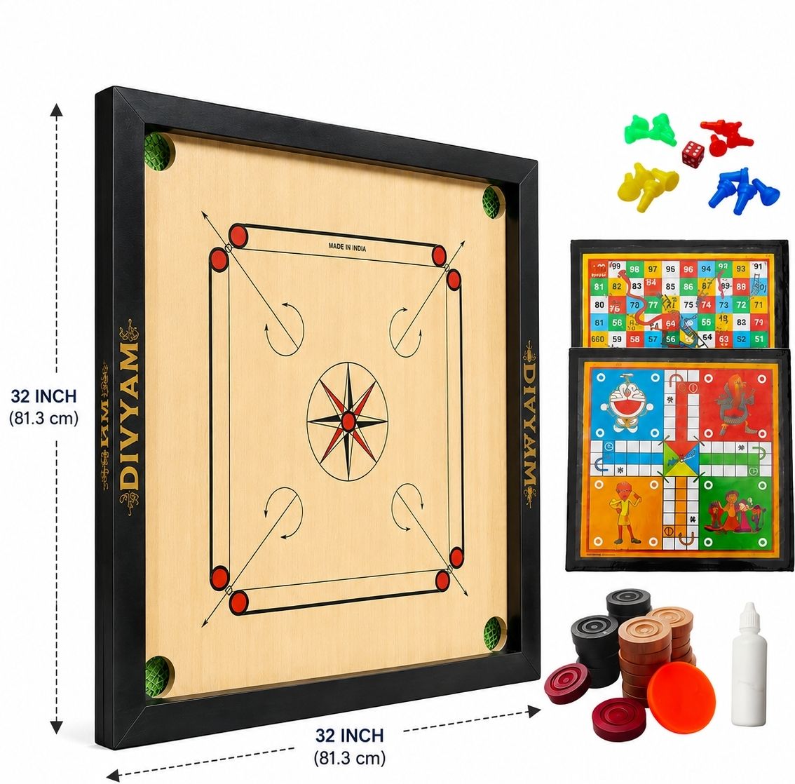 32 inch combo with ludo 82 cm Carrom Board-image-30