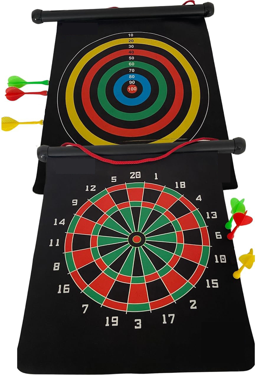 vbo Magnetic Dart Board Set – Safe Indoor Game for Kids & Adults with 3 Darts 20 cm Dart Board image 1