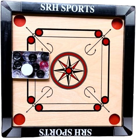 20X20 INCH SMALL SIZE CARROM WITH 24 CRYSTAL COIN 5 cm Carrom Board-image-31