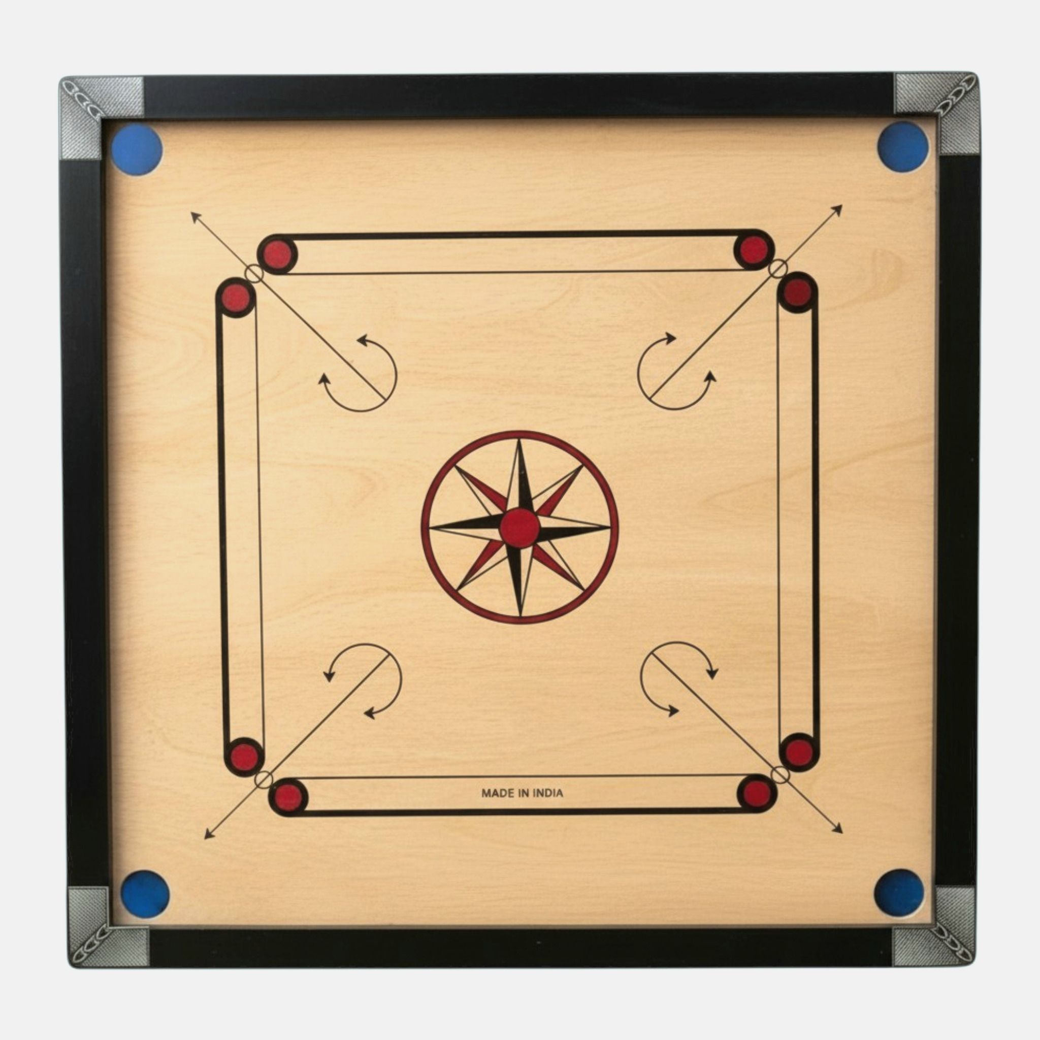 azmisports small size carrom board with coins ser,striker and powder 6 cm Carrom Board-picture-15