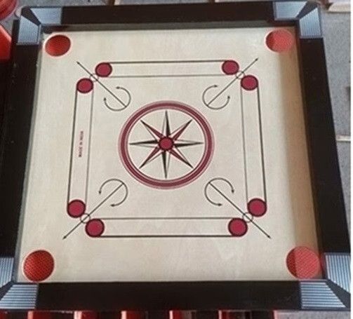 houseofcommon /20 inch carom. coins.and.striker (black) Carrom Board/ 56 cm Carrom Board-picture-29