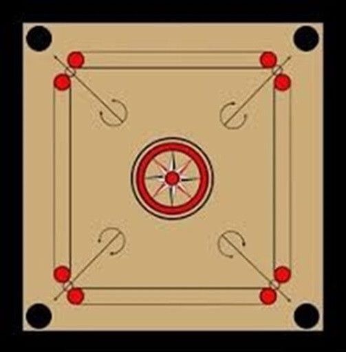 houseofcommon 26, inch.&. carom.. with. coins. and striker (black) Carrom Board 65 cm Carrom Board-picture-45