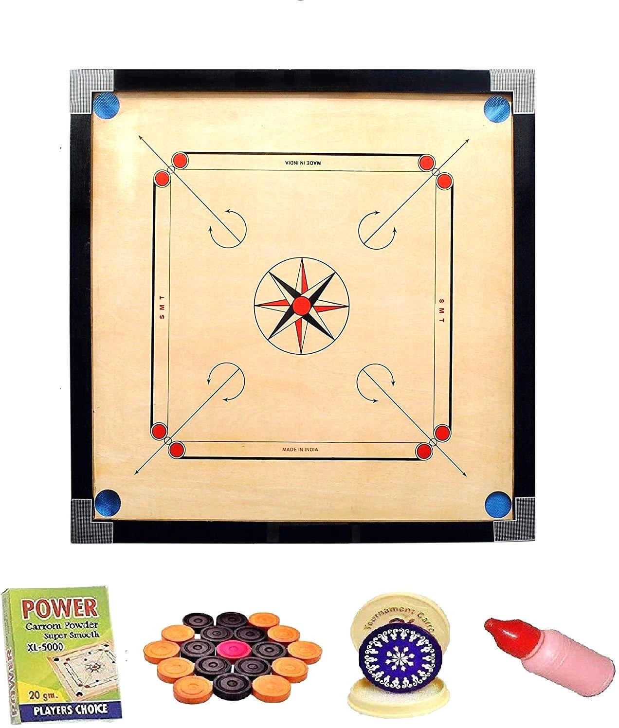 houseofcommon Premium Matte Finish Large Carrom Board (32x32)inch Com_Carrom-CD-1294 80 cm Carrom Board-picture-41
