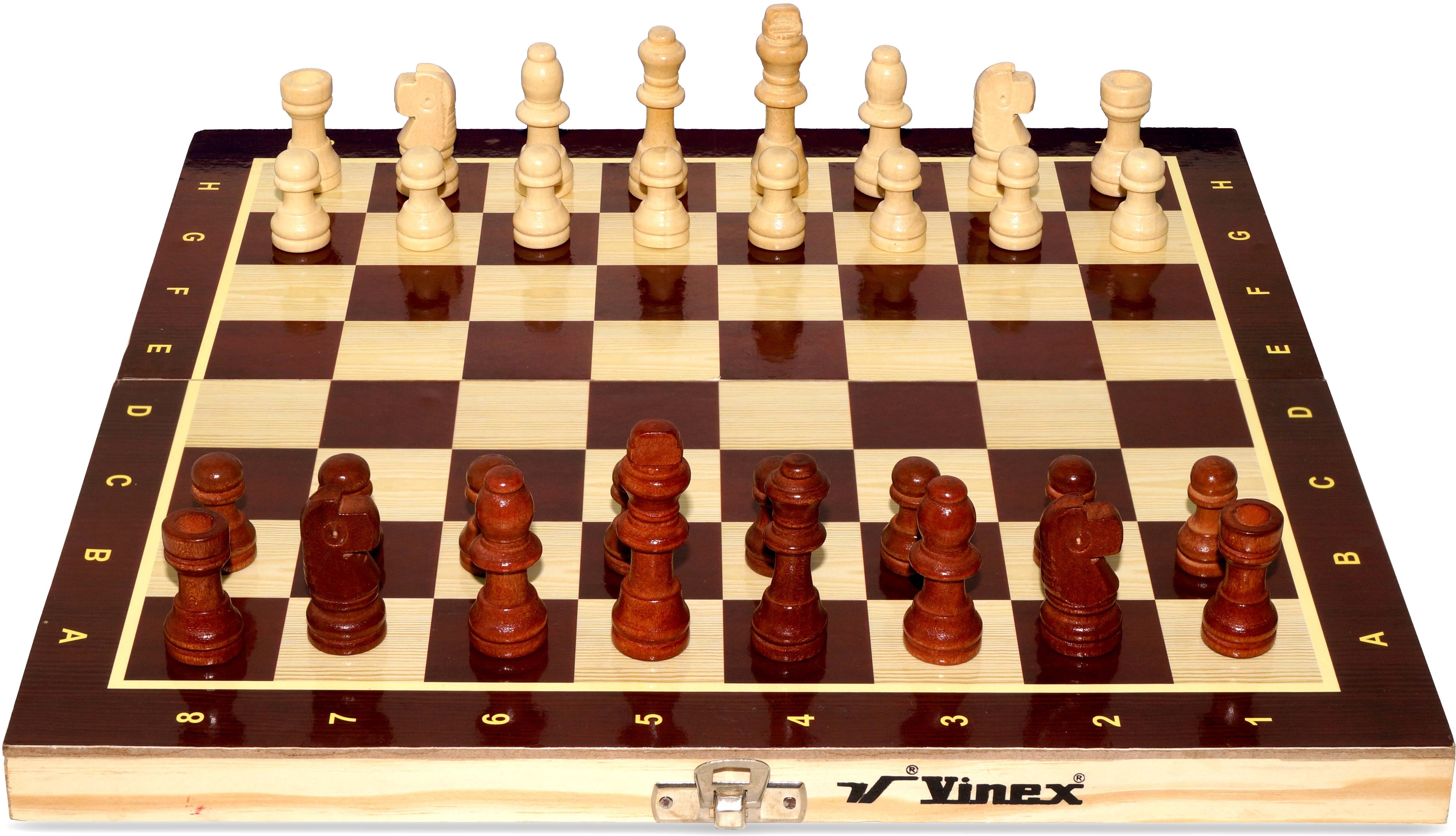vinex Wooden chessboard with Pieces, Foldable & Portable, Built Storage for Chessmen 3 cm Chess Board-picture-16
