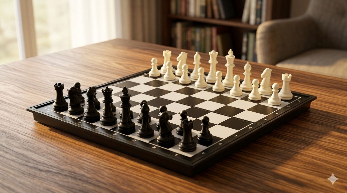 Magnetic Travel Chess Set with Folding Chess Board Educational Board Game 12 cm Chess Board-image-44