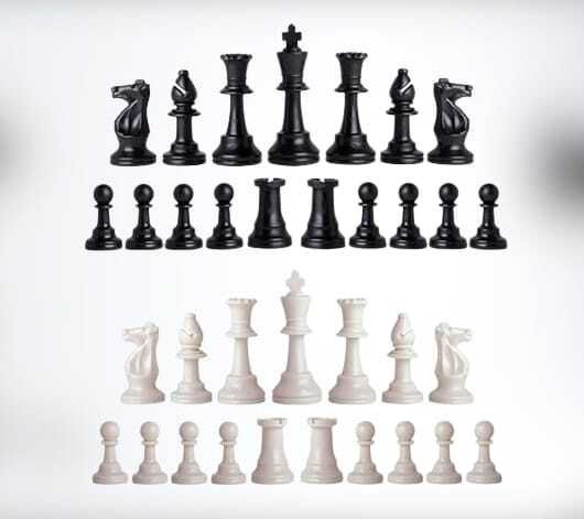 Plastic Complete Set of 32 Chess Pieces, Chess Coins, Chessmen, King size 3 cm Chess Board-image-21